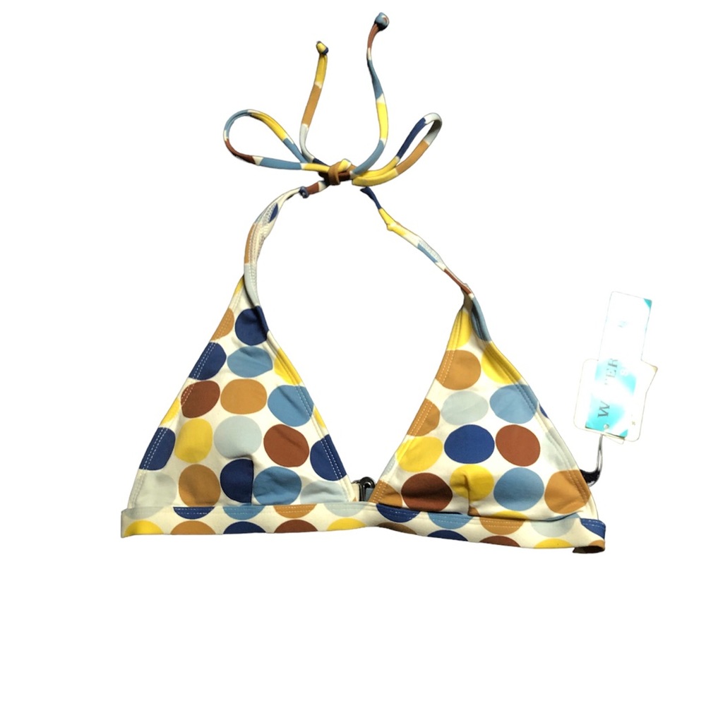 NWT Y2K Polka Dot Halter Bikini Top